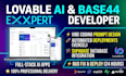 build lovable ai app or fix base44 bug via vibe coding replit mvp