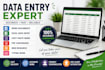 do data entry, word, excel, copy paste and typing work