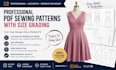 create professional PDF sewing patterns with expert size grading