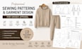create professional unisex sewing patterns, garment, tech packs, printable PDF