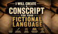 create a custom conscript for your fictional language