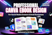 design canva ebook for social media content creators and small business in 24hrs