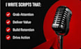 write engaging youtube scripts and social media content