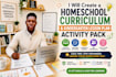 create a homeschool curriculum and kindergarten lesson plan activity pack