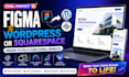 recreate website from figma into squarespace or wordpress design