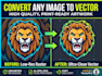 manually convert image to vector, redraw logo in svg ai eps