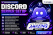 setup a professional custom discord server for community growth