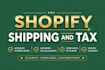 set up shopify shipping rates and tax settings