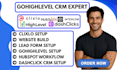 setup gohighlevel dashclick clixlo website leads form intercom hubspot workflow