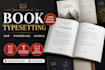 do professional book typesetting and interior formatting clean layout publishing