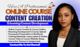 create online course content creation, elearning course curriculum, lesson plan
