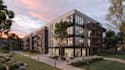 reinvent 3dtownhouse building,lakeside layout,aerial master plan render,d5lounge