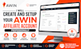 create and setup your awin affiliate account professionally