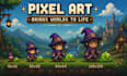 create professional pixel art characters, tilesets and game assets