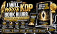 write KDP book blurb, synopsis, book description for non fiction novel and story