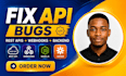 fix rest API integration bugs, webhook issues and backend errors