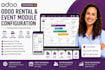 odoo rental event module configuration and odoo enterprise setup