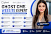 build ghost cms website customize ghost theme ghost newsletter setup ghost blog