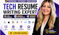 do tech resume writing, ats resume and linkedin optimization