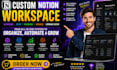 custom notion workspace automation setup dashboard database and command center
