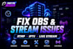 fix obs, rtmp, iptv and live streaming server issues