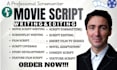 write a professional movie script screenplay and script editing