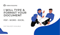 manually type and format your document professionally