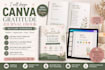 design canva gratitude journal ebook selfcare workbook template