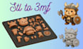 convert stl to 3mf for bambu lab multicolor studio with fix repair split file