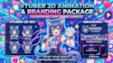 do vtuber 2d animation, vtuber banner design, vtuber logo design, vtuber package