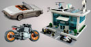 do 3d lego model, house, minifigure, bike with xml part list, pdf instructions
