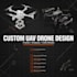 design custom uav drone frame, chassis, and mechanical cad model