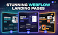 design responsive webflow landing page for startup and redesign