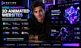 create web3 animation website lottie rive threejs webgl gsap spline crypto nft