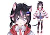 draw high quality 2d vtuber model, 2d vtuber rigging, anime 2d vtuber commission