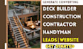 generate deck builder construction, contractor leads handyman website