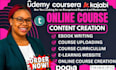 create online course content, curriculum, lesson plan and course creation