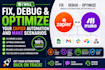 fix, debug, and optimize your zapier automation and make scenarios