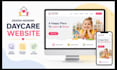 design daycare preschool kindergarten website nanny babysitting website