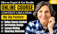 design an online course curriculum and elearning course creation