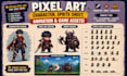 do custom pixel art character sprite, spritesheet animation and game assets