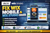 fix wix mobile, fix wix studio responsiveness, bugs and layout issues