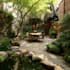 design landscape, terrace, backyard, pool, and patio