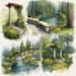 illustrate environments, landscapes, board game, concept art