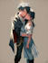 draw a couple illustration in anime style