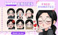 draw twitch emotes, chibi emotes, animated emotes, vtuber for stream