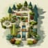 design 2d landscape design and site plan