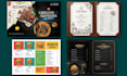 design a modern restaurant menu or food menu