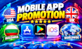 500 install users rating review, mobile app install, app, mobile app promotion