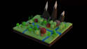 create stylized low poly 3d world environment for your game
